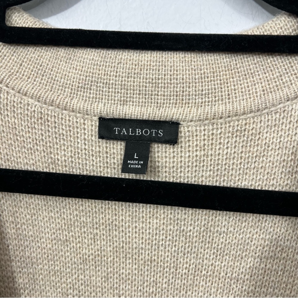 Talbots Cream Open Front Cardigan - Picture 3 of 6